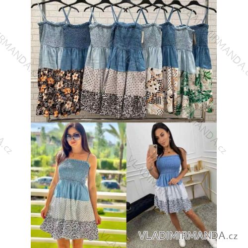 Denim dresses for women (S / M ONE SIZE) ITALIAN FASHION IMWOP22OP0286