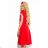 348-4 SCARLETT - flared dress with a neckline - red