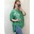 Tunic Shirt 3/4 Long Sleeve Ladies (uni M-L) ITALIAN FASHION IM420362 2XL-4XL Green