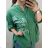 Tunic Shirt 3/4 Long Sleeve Ladies (uni M-L) ITALIAN FASHION IM420362 2XL-4XL Green