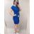 Women's short sleeve dress oversized (L-3XL) POLISH FASHION PMF20013 Royal blue 48