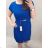 Women's short sleeve dress oversized (L-3XL) POLISH FASHION PMF20013 Royal blue 48