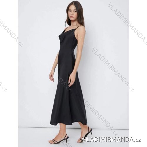 Women's Lace Summer Strapless Dress (UNI S-M) ITALIAN FASHION IMM20304 Black S/M
