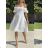 Summer cotton lace carmen women's dress (S / M ONE SIZE) ITALIAN FASHION IMWA222609