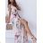 Women's long summer chiffon dress with straps (S / M ONE SIZE) ITALIAN FASHION IMWY22146