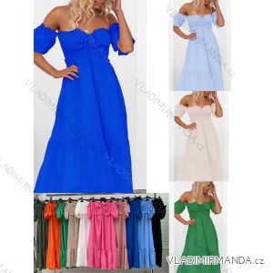 Women's long summer dress carmen (S / M ONE SIZE) ITALIAN FASHION IMWOP22OP0367