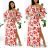 Summer long sleeve flowered women's dress (UNI S / L) ITALIAN FASHION IMK20150