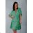 Summer short sleeve summer dress (S / M ONE SIZE) ITALIAN FASHION IMWY21019 St. Green S-XL