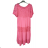 Summer Lace Short Sleeve Dress, Oversized (L / XL / 2XL ONE SIZE) ITALIAN FASHION IMWD22064 Pink dark L / XL