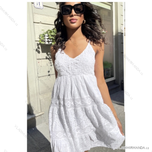 Šaty letní na ramínka dámské (S/M ONE SIZE) ITALSKÁ MÓDA IMPBB22B21841