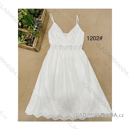 Šaty letní na ramínka dámské (S/M ONE SIZE) ITALSKÁ MÓDA IMPBB22B21841