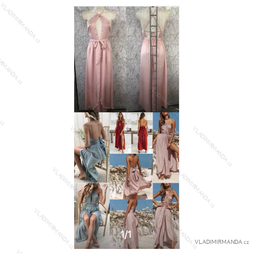 Šaty letní na ramínka dámské (S/M ONE SIZE) ITALSKÁ MÓDA IMPLS229027