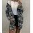 Cardigan with Pockets and Hood 3/4 Sleeve Women's Camo (uni s-l) ITALIAN FASHION IM4223121