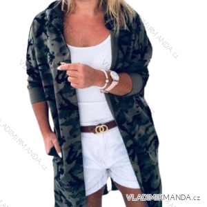 Cardigan with Pockets and Hood 3/4 Sleeve Women's Camo (uni s-l) ITALIAN FASHION IM4223121