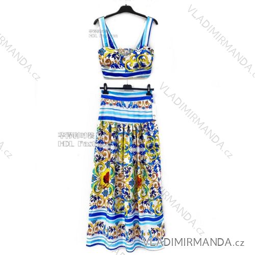 Women's summer top and long skirt set (S / M ONE SIZE) ITALIAN FASHION IMPHD221431-6003