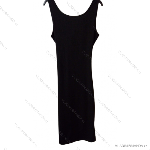 Šaty letní dlouhé na ramínka dámské (S/M ONE SIZE) ITALSKÁ MÓDA IMPDY22LS15705/6091 Black S/M