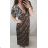 Women's Long Short Sleeve Dress (S / M ONE SIZE) FRENCH FASHION FMB21008