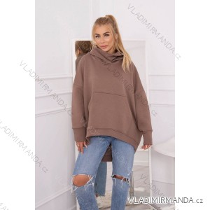 Mocha oversize insulated sweatshirt