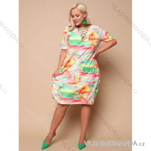 Women's Long Sleeve Dress Plus Size (XL / 2XL / 3XL ONE SIZE) POLISH FASHION PMLT22003