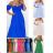 Women's Long Summer Carmen Dress (S/M ONE SIZE) ITALIAN FASHION IMWOP22OP0526