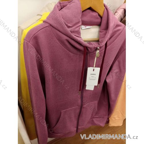 Women's long-sleeved warm zip-up sweatshirt with hood (M-2XL) BENTER BES2223553