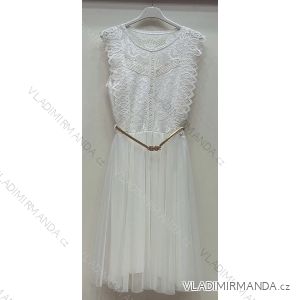 Women's Summer Lace Sleeveless Dress (S/M ONE SIZE) ITALIAN FASHION IMWB22090