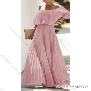 Women's Long Summer Carmen Dress (S/M ONE SIZE) ITALIAN FASHION IMWB22092