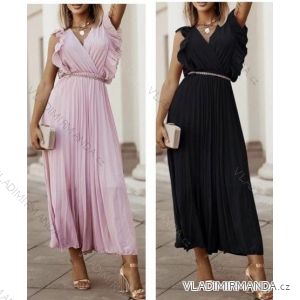 Women's Long Elegant Chiffon Sleeveless Dress (S/M ONE SIZE) ITALIAN FASHION IMWB22121