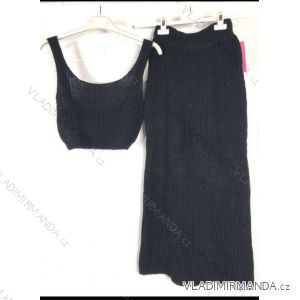 Women's Summer Knitted Skirt and Top Set (S/M ONE SIZE) ITALIAN FASHION IMPBB22Y22723