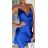 Women's Summer Satin Strapless Dress (S/M ONE SIZE) ITALIAN FASHION IMWB22088