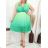 Women's Plus Size Summer Chiffon Short Sleeve Dress (XL/2XL/3XL ONE SIZE) ITALIAN FASHION IMWGM22OMBRE