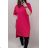 Classic Warm Long Sleeve Dress Women's (M / L ONE SIZE) ITALIAN FASHION IM42111803 dark pink XL/2XL