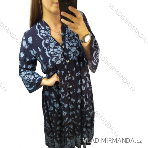 Shirt long sleeve dress women (S-L) ITALIAN FASHION IMF22BLUE