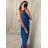 Women's Long Flared Dress Carmen Shoulders (S / M ONE SIZE) ITALIAN FASHION IMWA221622