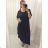Long Maxi Summer Casual Short Sleeve Women's Viscose Dress (L/XL/2XL/3XL ONE SIZE) ITALIAN FASHION IMD22382/DR - Fuchsia Pink - 2XL/3XL