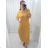 Long Maxi Summer Casual Short Sleeve Women's Viscose Dress (L/XL/2XL/3XL ONE SIZE) ITALIAN FASHION IMD22382/DR - Fuchsia Pink - 2XL/3XL