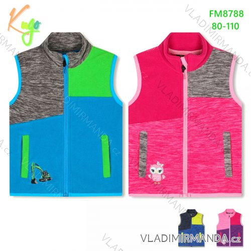 Fluffy baby vest for girls and boys (80-110) KUGO FM8788