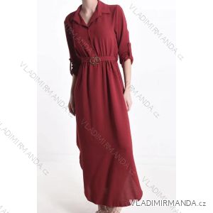 Women's Short Sleeve Summer Shirt Dress With Belt (S/M/L ONE SIZE) ITALIAN FASHION IMC22502