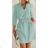 Women's Oversize Elegant Belted Short Sleeve Summer Dress (S/M/L/XL ONE SIZE) ITALIAN FASHION IMWB22191 L / XL Royal blue