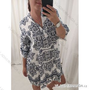 Kalhoty letní dlouhé dámská (S/M ONE SIZE) ITALSKÁ MÓDA IMPDY222XFH0375