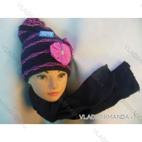 Set of winter hat and scarf baby girl (uni) POLSKÁ VÝROBA POL194
