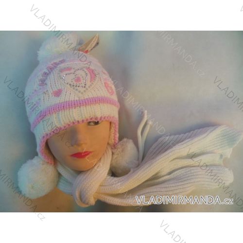 Set of winter hat and scarf baby girl (uni) POLSKÁ VÝROBA POL195
