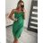 Women's Summer Satin Strapless Dress (S/M ONE SIZE) ITALIAN FASHION IMWB22088