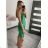 Women's Summer Satin Strapless Dress (S/M ONE SIZE) ITALIAN FASHION IMWB22088