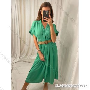 Summer Long Shirt Short Sleeve Women's Dress (S / M ONE SIZE) ITALIAN FASHION IMWB222483