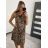 Summer dress with straps short women (S / M ONE SIZE) ITALIAN FASHION IMM22U7832 S/M Brown