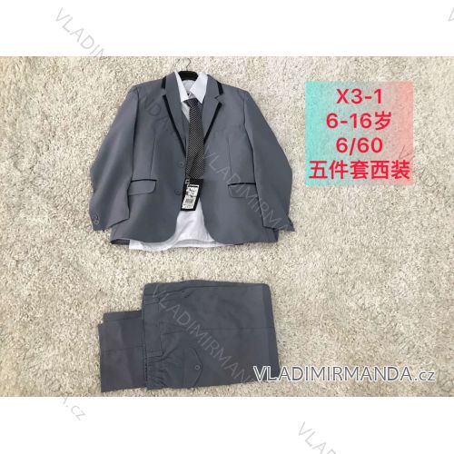 Set social suit jacket, vest, trousers, shirt, tie youth children's boys (6-16 YEARS) ACTIVE SPORT ACT22X3-1