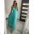 Women's long elegant tulle strapless dress (S/M ONE SIZE) ITALIAN FASHION IM922013