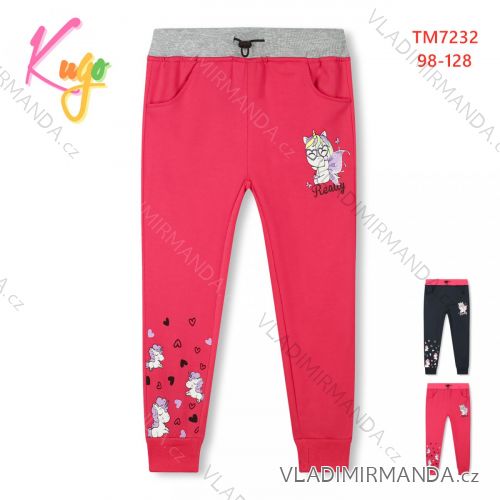 Children's long sweatpants for girls (98-128) KUGO TM7232