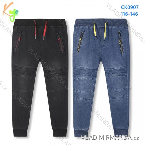 Children's jeans long jeans for boys (116-146) KUGO CK0907